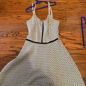 Aqua Black and White Mini Dress